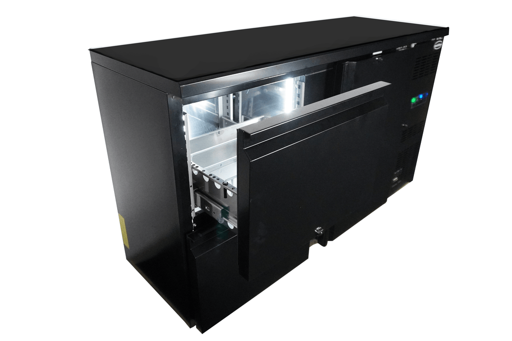 Combisteel Barcooler Black - 1 Door & 2 Drawers - Ventilated Cooling - 150L Capacity - 1/1 GN Compatible - Energy Efficient - Compact Design Combisteel