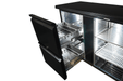 Combisteel Bar Cooler Black - 2 Doors & 2 Drawers - Ventilated Cooling - LED Lighting - 0/+10°C Temperature Range - Energy Efficient Design Combisteel
