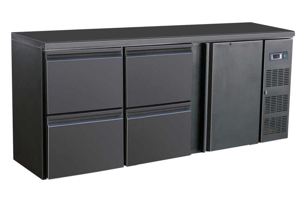 Combisteel Barcooler Black 1 Door And 4 Drawers - 7450.0322 Combisteel