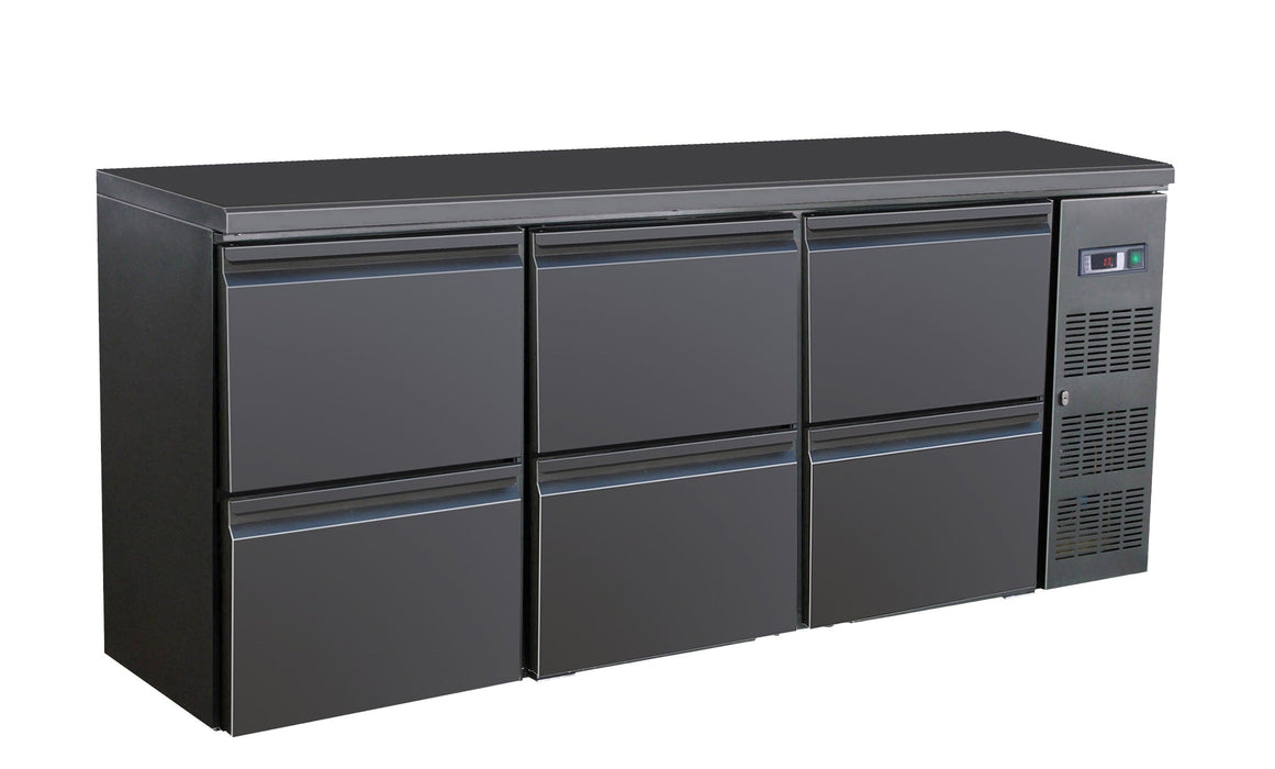 Combisteel Barcooler Black 6 Drawers | 7450.0323 Combisteel