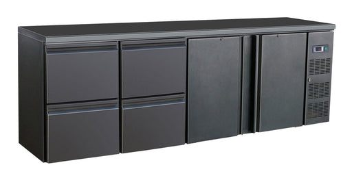 Combisteel Barcooler Black 2 Doors And 2 Drawers 7450.0327 Combisteel