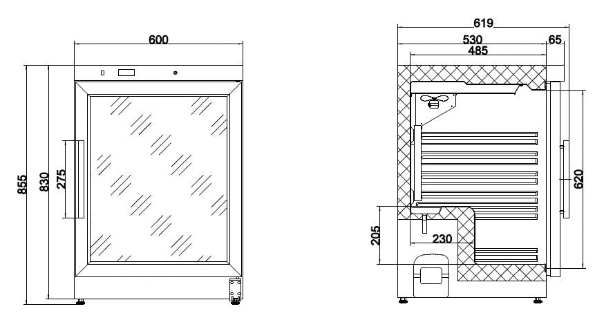 Combisteel Refrigerator 1 Glass Door