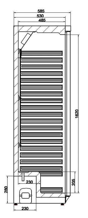 Combisteel 7450.0556 Refrigerator White 1 Door 7450.0556 Combisteel