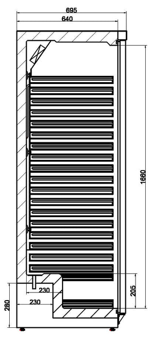 Combisteel 7450.0561 Refrigerator White 1 Door 7450.0561 Combisteel