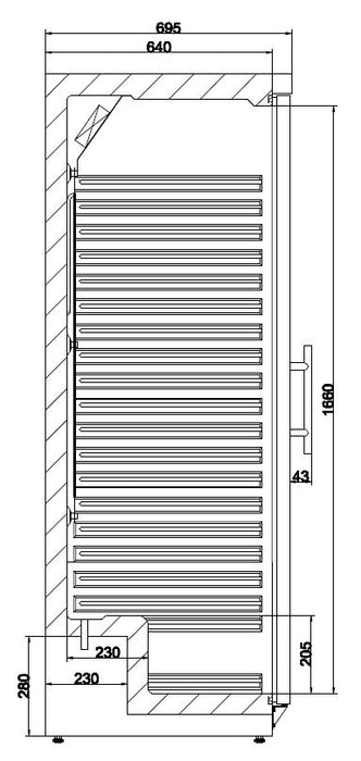 Combisteel Refrigerator 1 Glass Door