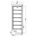 Combisteel 7450.0575 Freezer SS 1 Door Energy Efficient Storage -18/-22°C Temperature Range - 650L Capacity 7450.0575 Combisteel