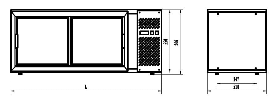 Combisteel Dessert Show Display - 7450.0600 Combisteel