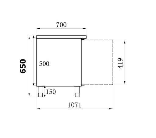 Combisteel Refrigerated Counter Height 650 3 Doors - 7450.0760 Combisteel