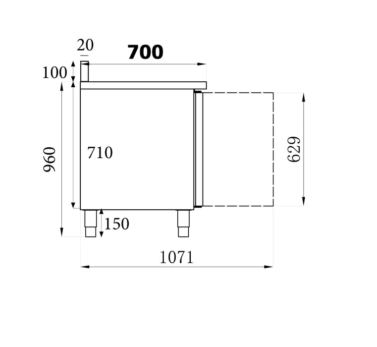 Combisteel Refrigerated Counter Upstand 2 Doors - 7450.0780 Combisteel
