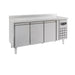 Combisteel 7450.0782 Refrigerated Counter with Upstand - 3 Doors - Stainless Steel - 1795x700x850mm - Ventilated Cooling - +2/+8°C - Energy Efficient 7450.0782 Combisteel