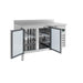 Combisteel 7450.0782 Refrigerated Counter with Upstand - 3 Doors - Stainless Steel - 1795x700x850mm - Ventilated Cooling - +2/+8°C - Energy Efficient 7450.0782 Combisteel
