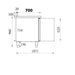 Combisteel Refrigerated Counter with Upstand - 4 Doors - Stainless Steel - +2°C/+8°C - Ventilated Cooling - 2230x700x960mm Combisteel
