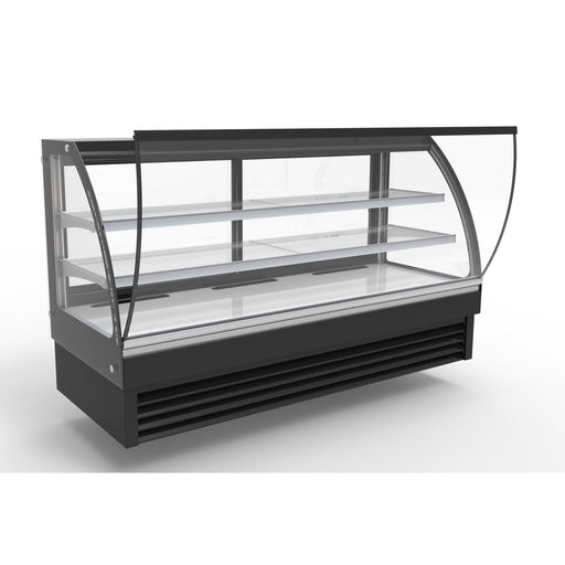 Combisteel Round Cold Display 2000 - 2 Shelves - Ventilated Cooling - Automatic Defrost - LED Lights - +2/+8°C - Stainless Steel Combisteel