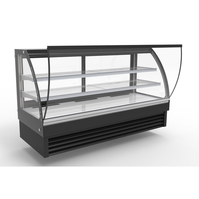 Combisteel Round Cold Display 2000 - 2 Shelves - Ventilated Cooling - Automatic Defrost - LED Lights - +2/+8°C - Stainless Steel Combisteel