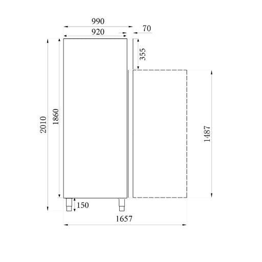 Combisteel Refrigerated Bakery Cabinet - Stainless Steel - 600x400 mm Trays - Ventilated Cooling - +2°C to +8°C - Professional Bakery Solution Combisteel