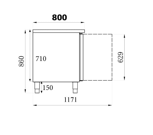 Combisteel Refrigerated Bakery Counter 3 Doors - 7450.1220 Combisteel