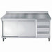 Combisteel Stainless Steel Worktable - Sliding Doors & Drawers - 1600mm Wide - 700mm Depth - Upstand - Durable Design for Commercial Kitchens Combisteel
