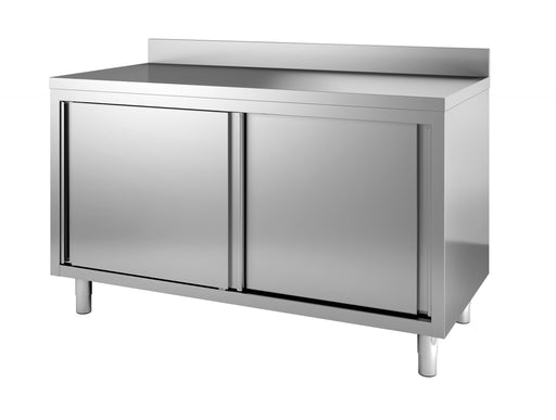 Combisteel Stainless Steel Worktable With Sliding Doors 1800mm - 7452.3095 Combisteel