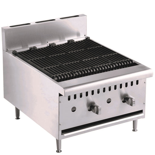 Combisteel 2 Burner Gas Lava Rock Char Grill 615mm - 7455.0900 Combisteel
