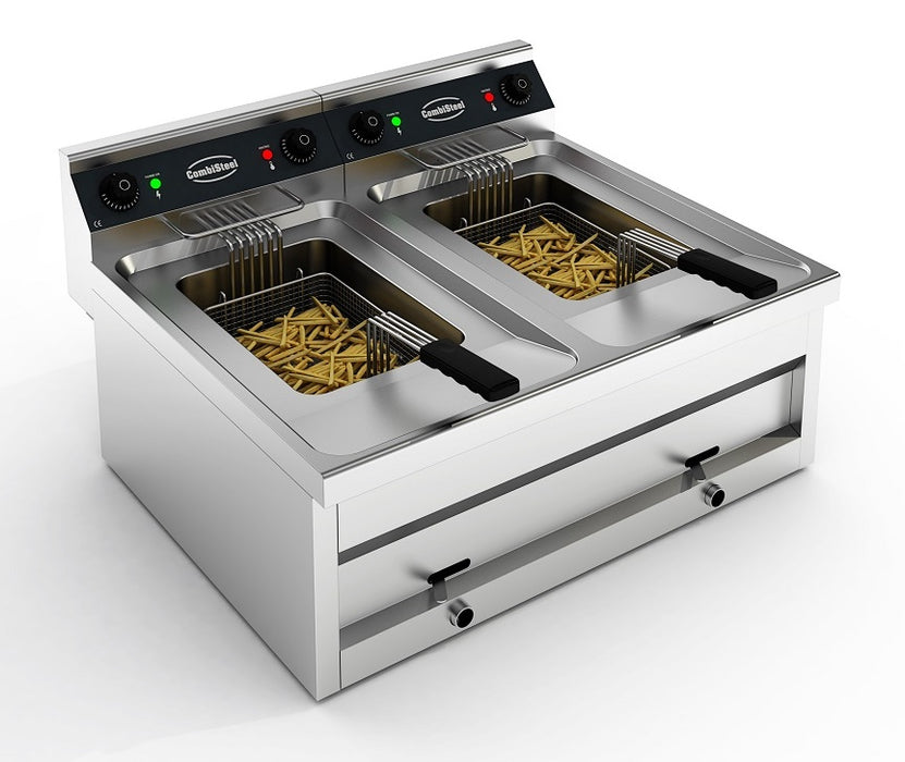 ELECTRIC COUNTER FRYER 2X12L 2X6KW