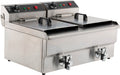 Combisteel Electric Counter Top Fryer Twin Tank 2 x 8 Litre - 7455.1005 Combisteel