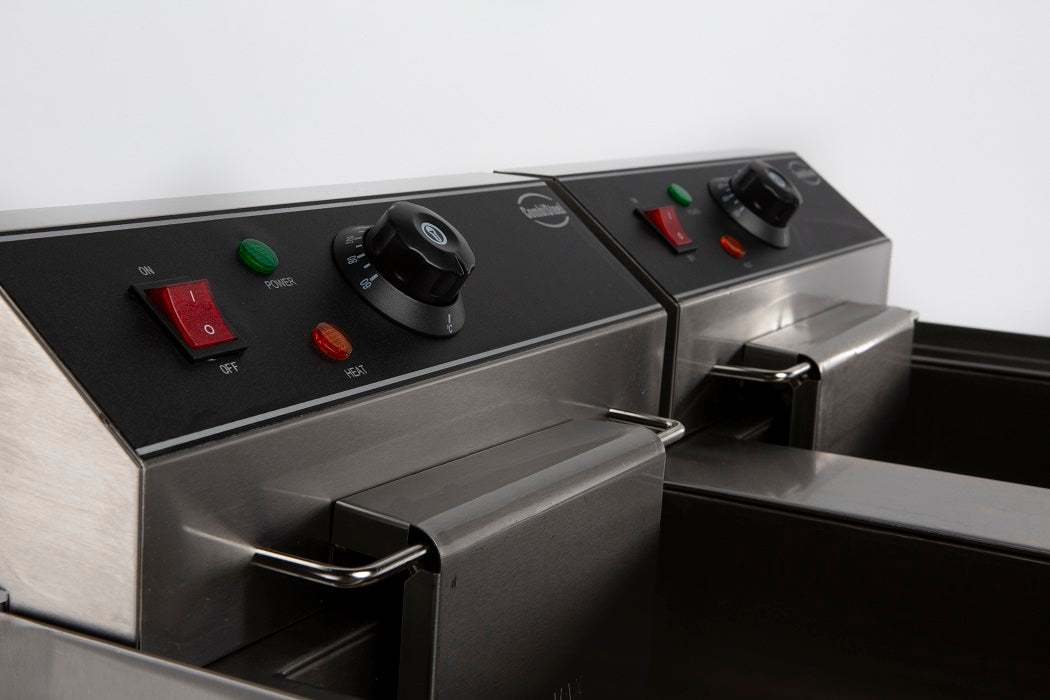 Combisteel Electric Counter Top Fryer Twin Tank 2 x 10 Litre 400v - 7455.1007 Combisteel