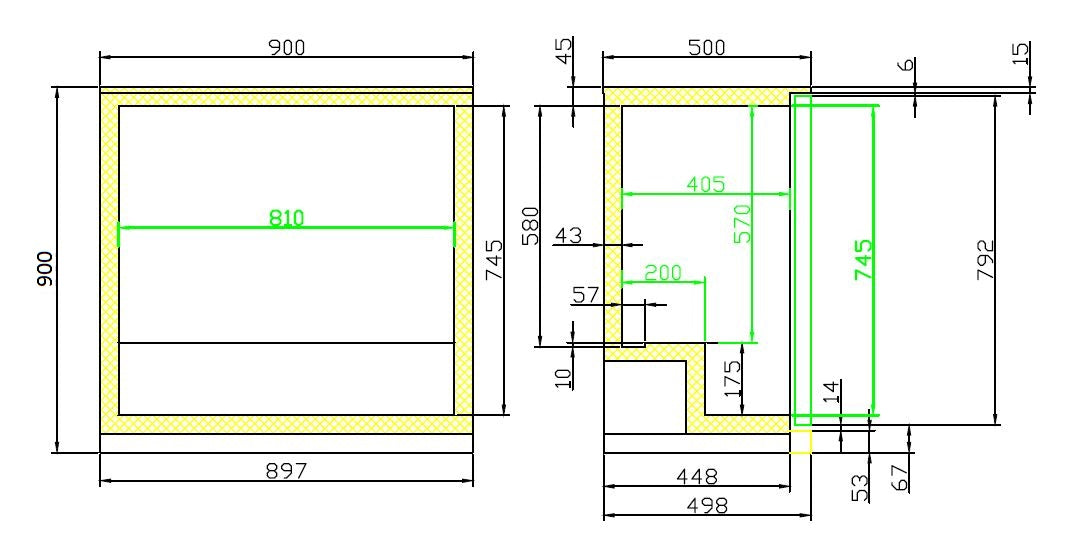 Combisteel Backbar Cooler Black 2 Sliding Doors 7455.1315 Combisteel