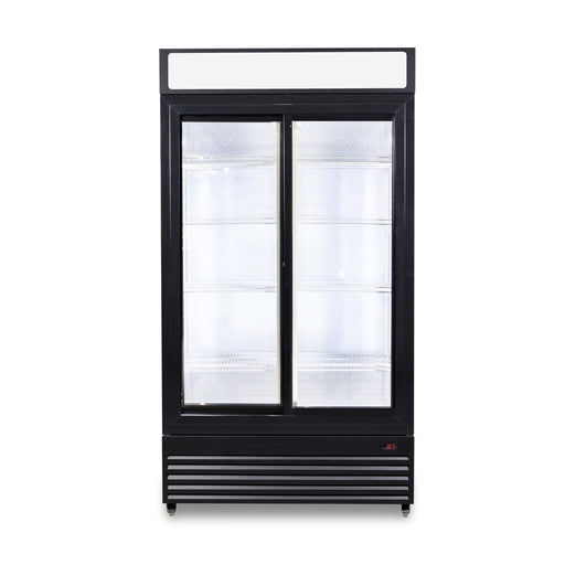 Combisteel Refrigerator with Sliding Glass Doors BEZ 750 SL - 750L Capacity - Ventilated Cooling - LED Lights - Digital Display 7455.1395 Combisteel