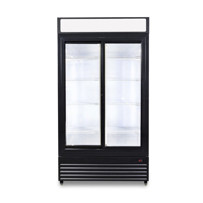Combisteel Refrigerator with Sliding Glass Doors BEZ 750 SL - 750L Capacity - Ventilated Cooling - LED Lights - Digital Display 7455.1395 Combisteel
