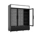 Combisteel 3 Glass Door Refrigerator - Black - 1200 Ltr Capacity - Ventilated Cooling - LED Lighting - Professional Catering Fridge Combisteel