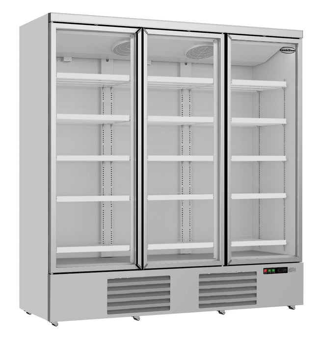 Combisteel Refrigerator with 3 Glass Doors - Model JDE-1530R - Spacious Design - Energy Efficient - Ideal for Commercial Use 7455.2205