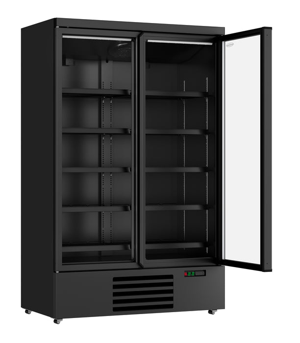 REFRIGERATOR 2 GLASS DOORS BLACK JDE-1000R BL