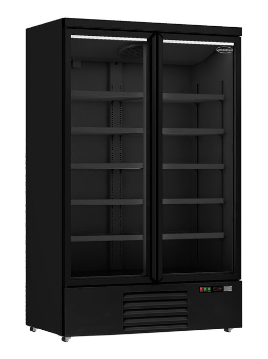 REFRIGERATOR 2 GLASS DOORS BLACK JDE-1000R BL