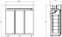 Combisteel Freezer 3 Glass Doors Ins-1530F - 7455.2430 Combisteel