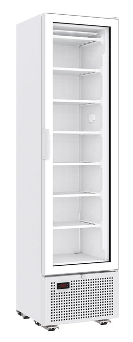 Combisteel Single Glass Door Display Freezer 221 Litre White - 7464.0050 Combisteel