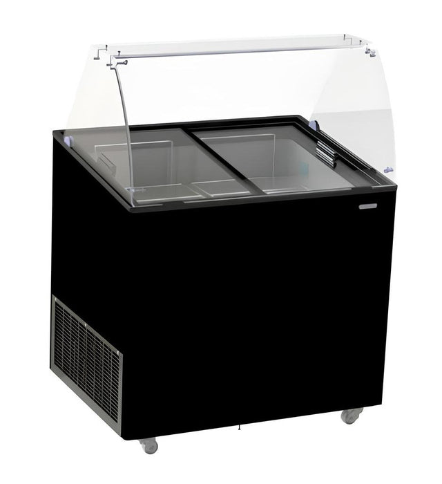 Combisteel Corsica Ice Cream Counter Display Freezer 6 x 5 Litre Black - 7472.0124 Combisteel