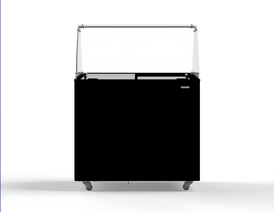 Combisteel Corsica Ice Cream Counter Display Freezer 6 x 5 Litre Black - 7472.0124 Combisteel