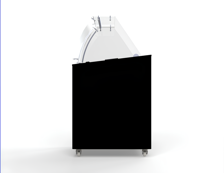Combisteel Corsica Ice Cream Counter Display Freezer 6 x 5 Litre Black - 7472.0124 Combisteel