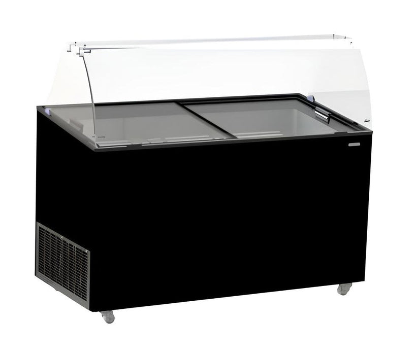 Combisteel Ice Cream Display Tenerife - Black - 10x 5L Capacity - Ventilated Cooling - LED Lighting - Energy Efficient - 1340mm Width Combisteel