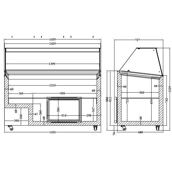 Combisteel Ice Cream Display - Tenerife Model - 10x5L Capacity - 7472.0135 Combisteel