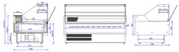 Combisteel Cold Display Morris 2.0 - LED Lighting - Ventilated Cooling - 2.0 m² Showcase Area Combisteel