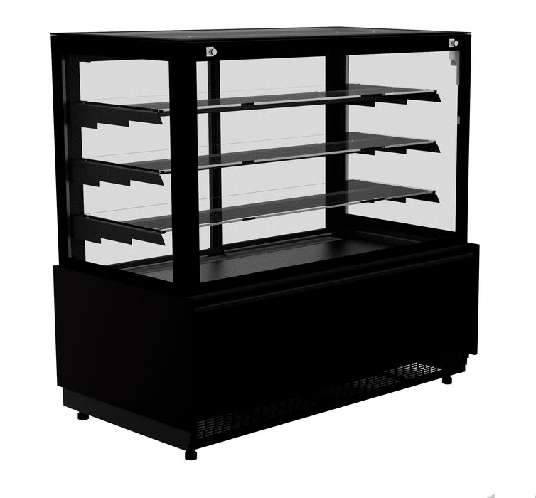 Combisteel Cold Display Nero 1.4 - 4 Tiers - Ventilated Cooling - LED Lighting - Black Finish - Ideal for Food Display - Energy Efficient Combisteel