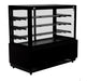 Combisteel Cold Display Nero 1.4 - 4 Tiers - Ventilated Cooling - LED Lighting - Black Finish - Ideal for Food Display - Energy Efficient Combisteel
