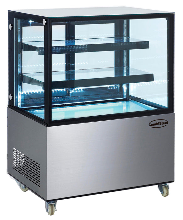 Combisteel Cold Display 270L - Glass Front - Static Cooling - +2/+8°C Temperature Range - LED Lighting - Compact Freestanding Unit Combisteel