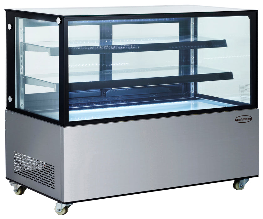 Combisteel Cold Display 470L - Ventilated Cooling - LED Lighting - Glass Doors - +2°C to +8°C - Automatic Defrost - Plug & Play