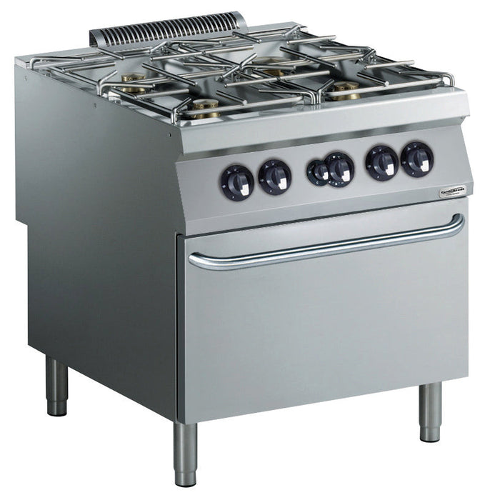Combisteel Pro 900 Gas Range 4 Bu. With Gas Oven Combisteel