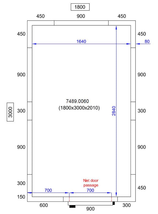 COLD AND FREEZER ROOM 1800X3000X2010   *TRANSPORT ON REQUEST*