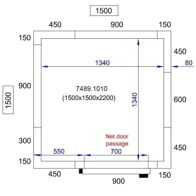 COLD AND FREEZER ROOM - 1.5mX1.5mX2.2m