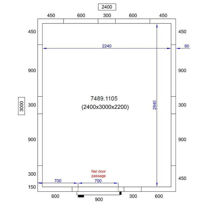 Combisteel Cold And Freezer Room - 2.4m X 3m X 2.2m