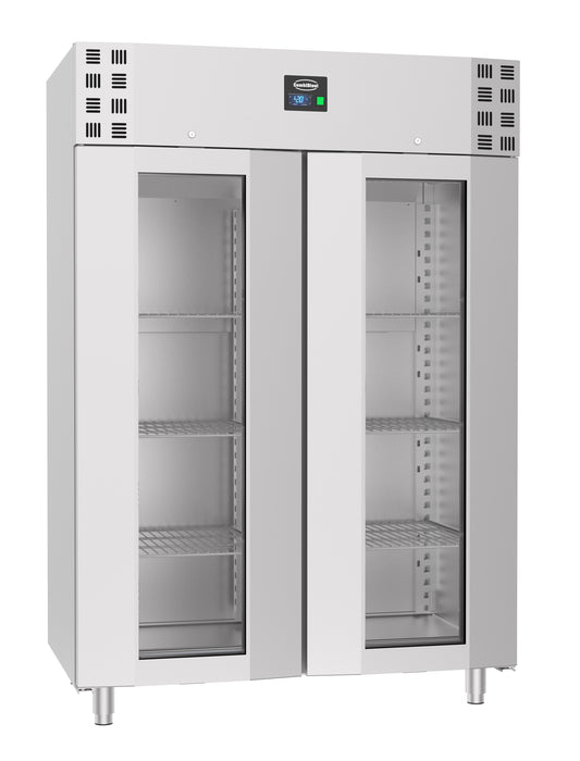 Combisteel Freezer with Stainless Steel Glass Door – Mono Block Design – 1400L Capacity – Energy Efficient – Commercial Use